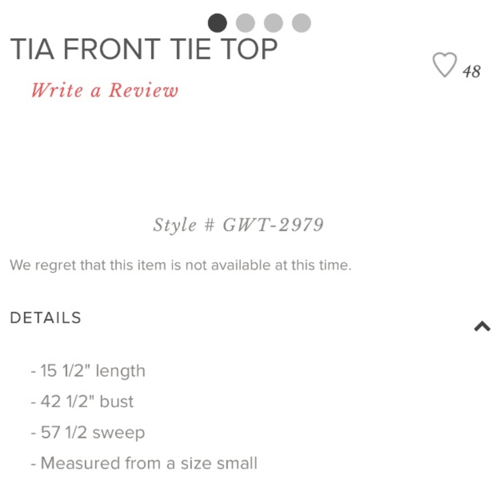 🍁Francesca’s “Tia”Chambray Tie-Front Top  Size S - Picture 8 of 8